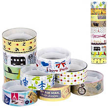 Скотч декоративний 1,5см*2м №64 "малюнок" (Клейка стрічка ПВХ) MZOPT