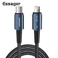 Зарядный кабель ESSAGER Sunset черный USB Type-C to Lightning 1метр 20W