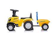 Каталка толокар 658T-6 Трактор з причепом, лопаткою та грабельками світлові та звукові ефекти, фото 4