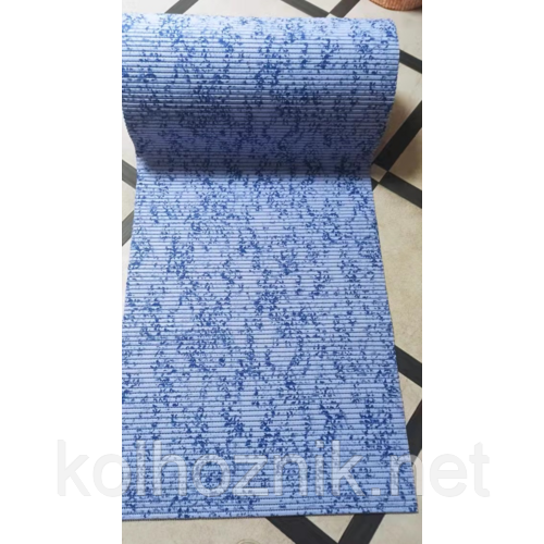 13003 Blue Універсальний килимок АКВАМАТ 65 см рулонний 15 метрів для Ванної Туалета Кухні Коридор Доріжка