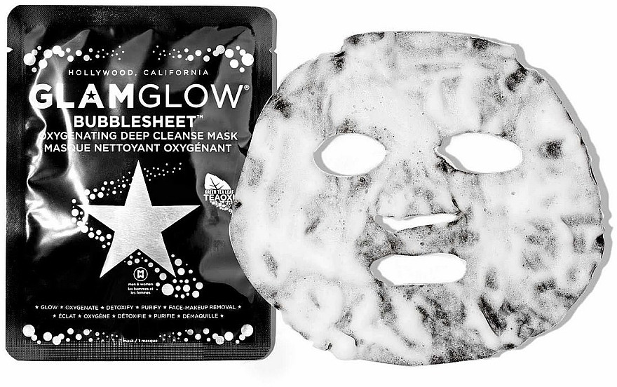 Очищуюча тканинна маска для обличчя - Glamglow Bubblesheet Oxygenating Deep Cleanse Mask