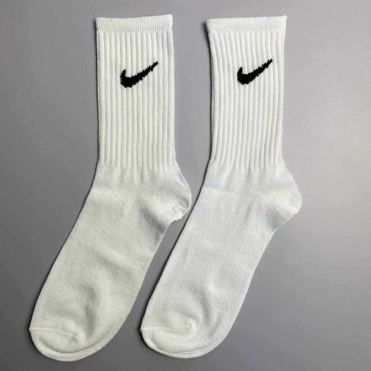 Шкарпетки жіночі Nike 1 пара 36-41 високі білі весна-осінь повсякденні спортивні якісні брендові