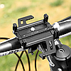 Кріплення для телефону на велосипед BG-699, Чорний / Універсальний алюмінієвий тримач телефону на мотоцикл, фото 2