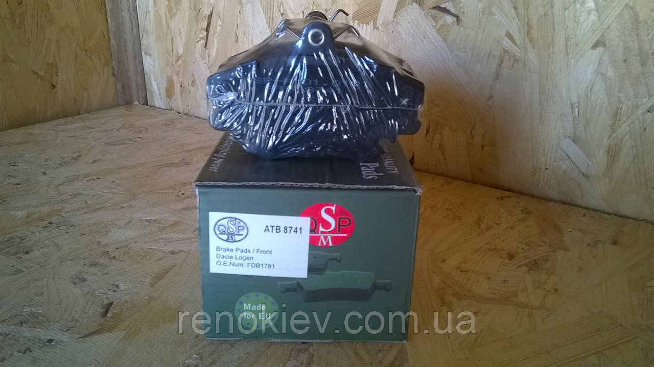 Гальмівні колодки передні Renault ClioII Dacia Logan 1.4 — 1.6 (ATB8741), фото 1
