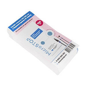 Крафт-пакет ПРОЗРАЧНИЙ (100 шт) (паперові, білі) ( повітря/пар) 4-й клас 60х100 мм Мікростоп