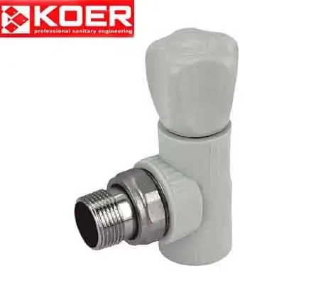 КРАН ВЕНТИЛЬНИЙ РАДІАТОРНИЙ УГЛОВИЙ 20x1/2 PPR KOER
