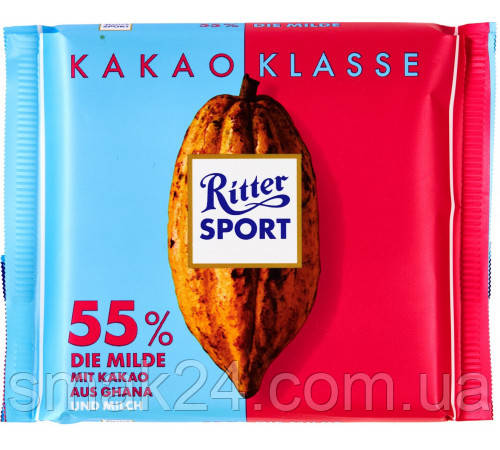 Шоколад черный 55% какао Ritter Sport Kakao Klasse Германия 100г - фото 1 - id-p1811015604