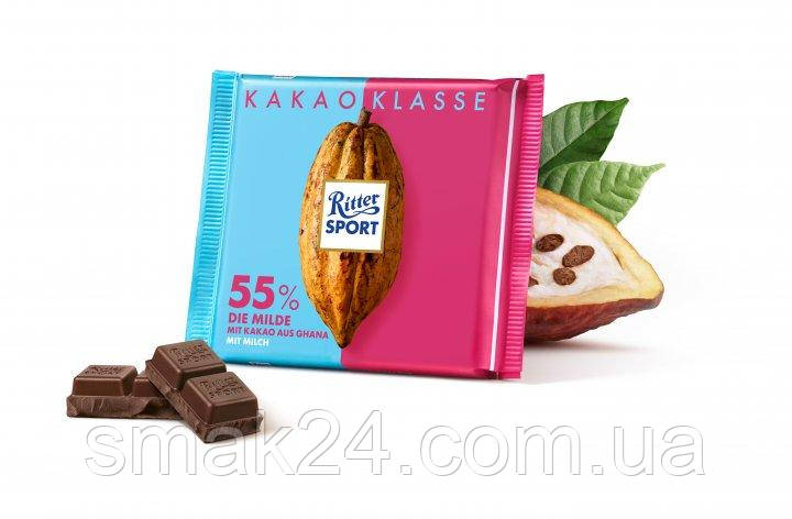 Шоколад черный 55% какао Ritter Sport Kakao Klasse Германия 100г - фото 2 - id-p1811015604