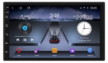 Автомагнітола 2 DIN Podofo 8803 TS7 яскравий IPS екран 2/16 Гб Android 10 Wi Fi Bluetooth Gps Навігація