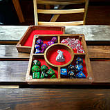 Лоток для гри в кістки dnd / Дерев'яна коробка в сільському вінтажному стилі / RPG Dice box, фото 2
