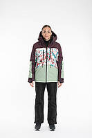 Куртка лыжная женская Just Play вишневый с зеленым (B2411-red) - S