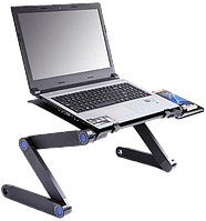 Столик для ноутбука Laptop Table T8 - складной столик подставка для ноутбука с охлаждением (2 кулера) (b324)!