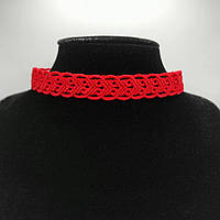 Жіночий чокер ручного плетіння макраме "Томиця" CHARO DARO (червоний)