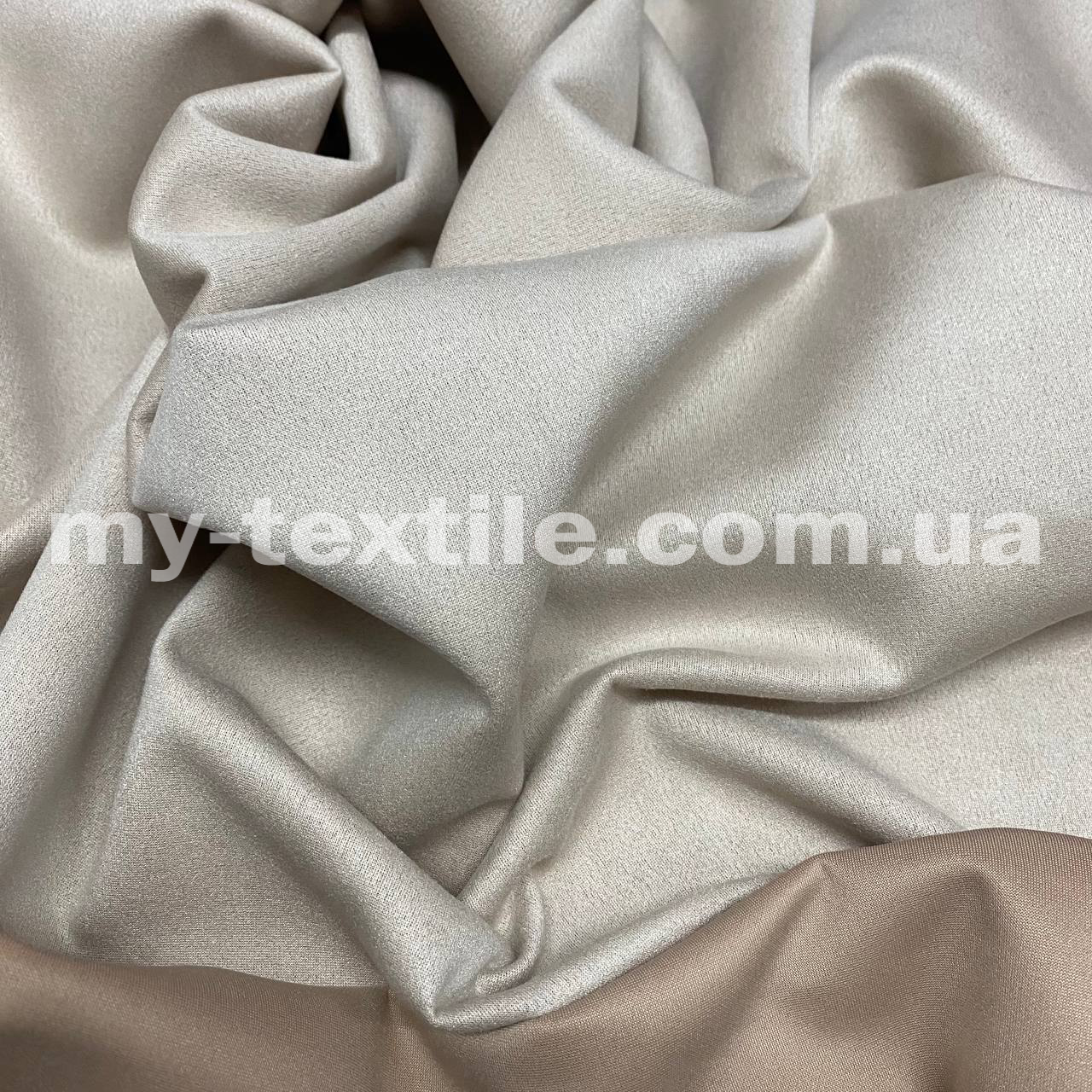 Тканина замша на дайвінгу трикотажний стрейч 150 см щільна 300 г/м2Світло-бежевий, фото 1