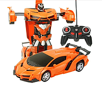 Машинка Трансформер Lamborghini Robot Car Size 1:18 Оранжевая с пультом, хороший выбор