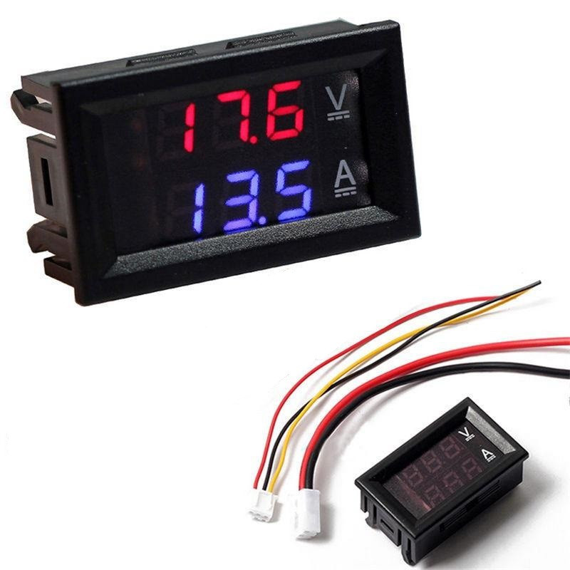 Вольтметр/амперметр цифровий 0-100V/50A (RED-BLUE)