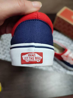 Кеди-крипери VANS Authentic Navy / RED / Blue ванси СИНІЄ З КРАСНИМ на білій підошві жіночі унісекс 2023, фото 5