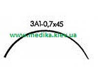 3А1 0,7 х 45 Голка хірургічна вигнута 3/8 окружності.