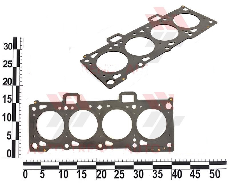 Прокладка ГБЦ ВАЗ 11194 двигун 1,4 л 16 кл. (76,5) метал. з чорним герметиком, суцільне покриття, фото 1