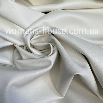 Шкірзам стрейч на трикотажній основі 150 см однотон Світло-бежевий