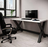 Стіл обідній металевий для кухні, вітальні та кафе Тайм, фото 2