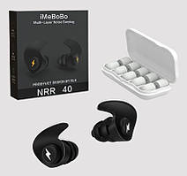 Бервуха для стрільби, для військових тактичні пасивні SafeGuard BLK-001 Black + 10 вкладок (iMeBoBo)