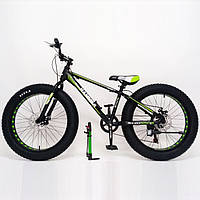 Спортивный велосипед Fat Bike 26 дюймов 17 рама Hammer Extrime S800 салатовый