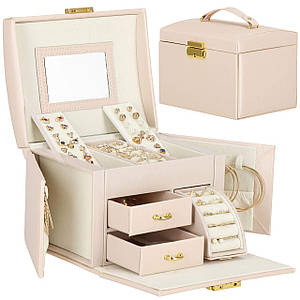 Скринька для прикрас (футляр для біжутерії) Springos 17.5 x 12 x 13.5 см HA1086