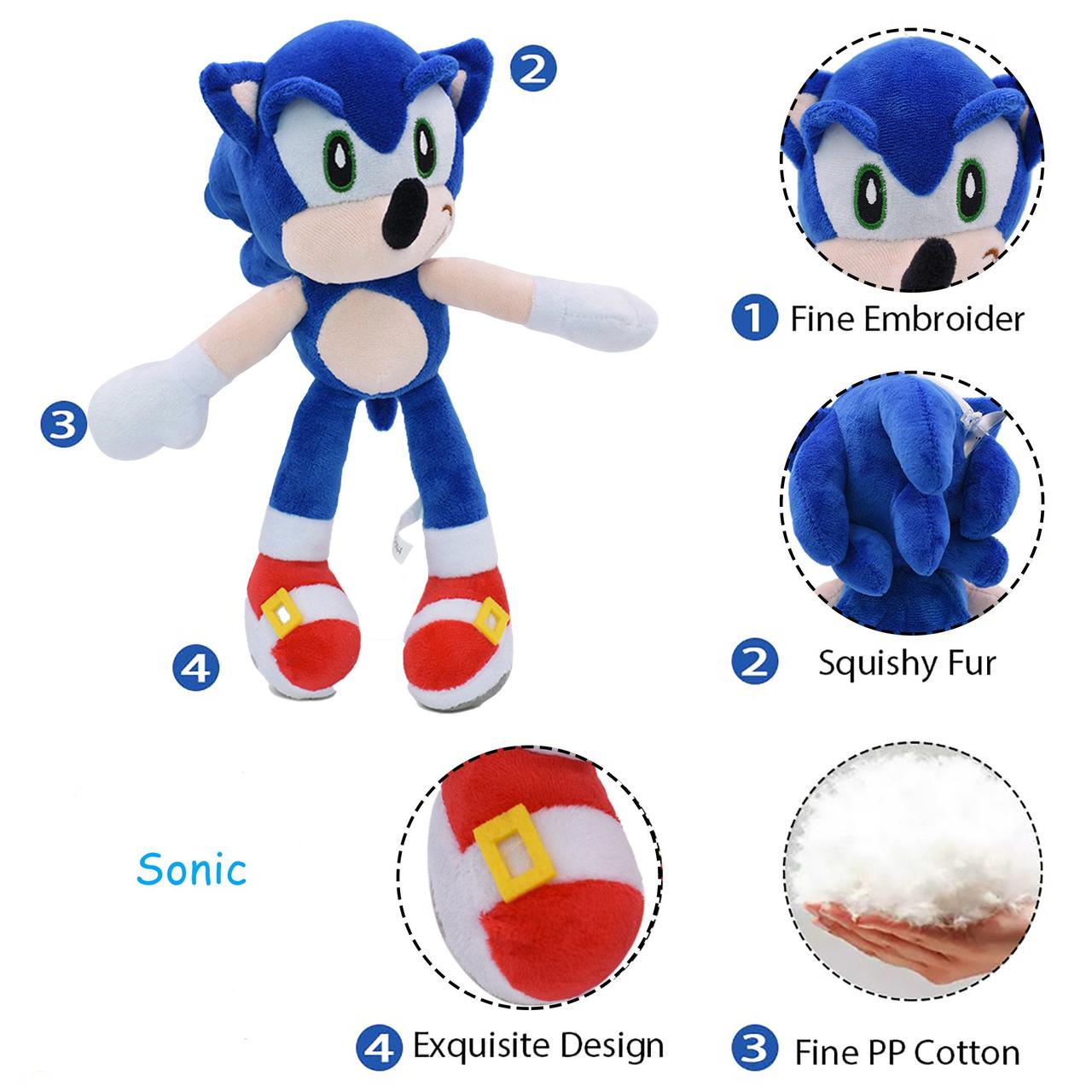 Мягкая игрушка Соник Sonic Эмми, Тейлз, Наклз, Шэдоу, Сильвер 6 видов ...