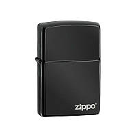 Бензиновая зажигалка Zippo Ebony W/Zippo Lasered Черная (24756ZL)