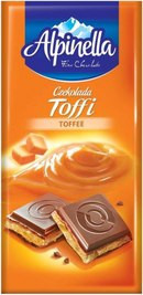 Шоколад Молочний Alpinella Toffee Альпинелла з начинкою тоффі Польща 100 г