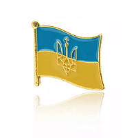 Патріотичний значок прапор України Тризуб