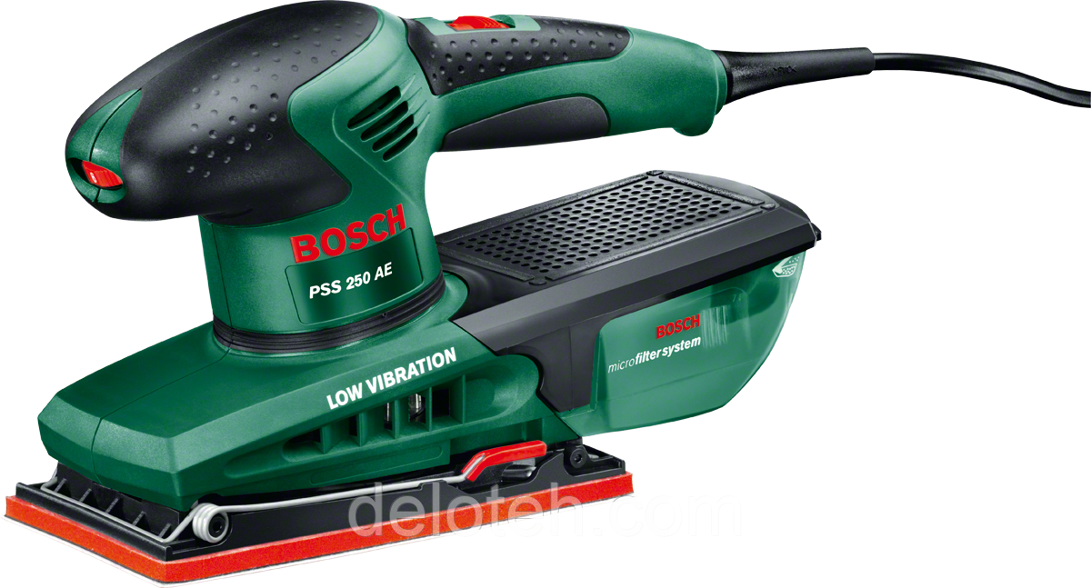 Вібро шліф.машина Bosch PSS 250 АЕ (зелений)