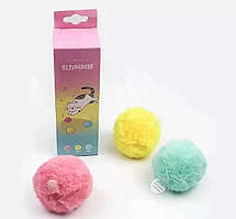 Набір інтерактивних іграшок м'ячики волохатих для кішок зі звуками птахів 10076 3 предмети 4548060