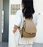 Невеликий рюкзак жіночий стильний шкіряний, фото 4