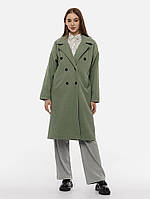 Женское пальто оверсайз цвет оливковый ЦБ-00214710
