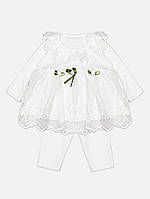 Одежда для крестин девочке цвет белый ЦБ-00210355