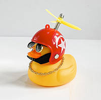 Автомобільна качка з шоломом та кріпленням Funny Ducks Red White 2 9990