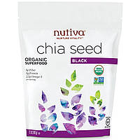 Органічні насіння Чіа, Nutiva, Organic Chia Seed, 340 г