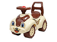 Машинка-толокар ToyCloud Зверюшка, коричневая 2315