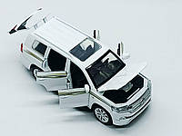 Машинка Автопром Toyota Land Cruiser Prado белая (1:32) 6608-3