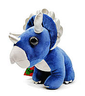 Мягкая игрушка ToyCloud Динозавр Трицератопс, синий 00686-3
