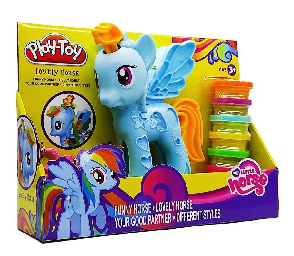 Набор для лепки "Play-Toy" Пони Rainbow Dash синяя SM8001-1 - фото 1 - id-p1811245507