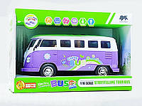 Автобус "Bao Niu" Volkswagen T1 фиолетовый, музыкальный 1568