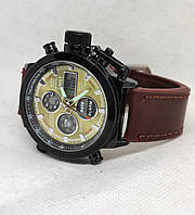 Часы наручные AMST AM3003-1 Brown-Black, кожаный ремешок