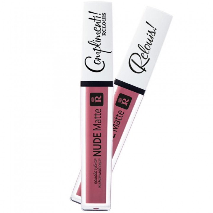 Рідка помада для губ матова Relouis Nude Matte Complimenti No 15 4,5 г, фото 1