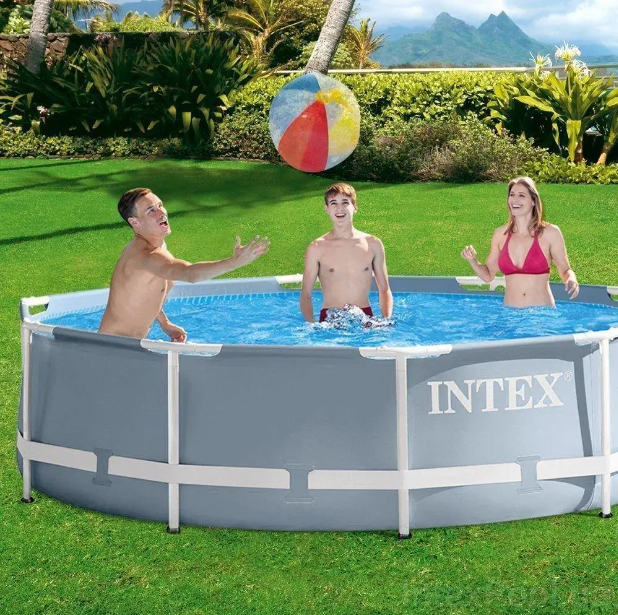 Каркасный бассейн интекс для детей от 6 лет с насосом и фильтром 4485л Intex 305х76 см круглый для дачи - фото 6 - id-p1809798037