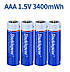 Акумулятори (батареї) АА Tipe C USB пальчиковий 2200 маг 1.5 V Li-ion Doublepow комплект 4шт, фото 3