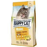 Happy Cat Minkas Hairball Control (Хэппи Кэт Минкас Хербал) корм для котов с птицей от комков шерсти в ЖКТ 15 кг