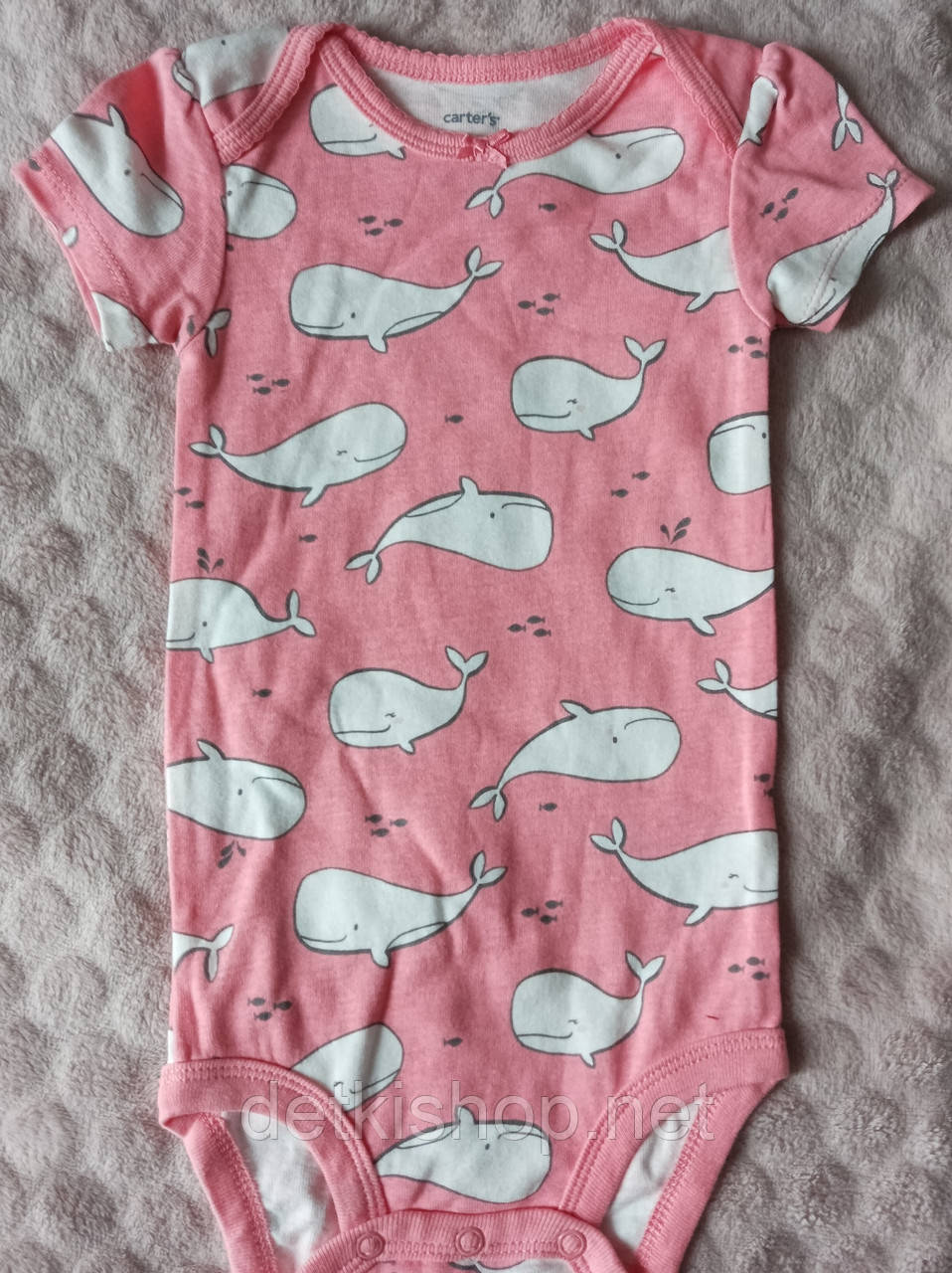 Рожевий боді з довгим рукавом Картерс для дівчинки р.12М